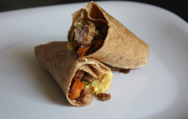 Sweet Potato & Sausage Breakfast Burrito - Mince Republic