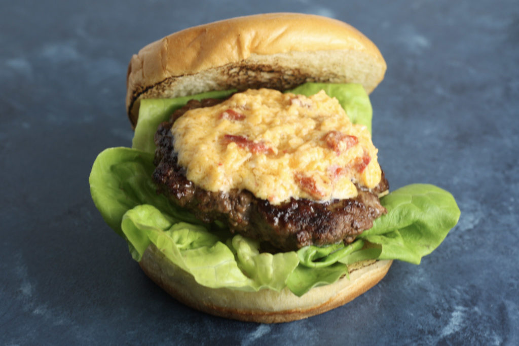 Pimento Cheese Burgers recipe | Really flavorful burger recipe with a keto / paleo / low carb option | mincerepublic.com