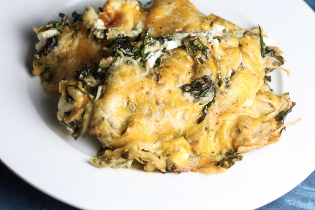 Creamy Spinach and Artichoke Chicken Bake | Easy and flavorful recipe perfect as a make ahead meal! | Low carb, Keto | mincerepublic.com
