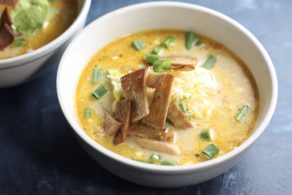 Creamy Chicken Tortilla Soup Recipe made in the Instant Pot! | mincerepublic.com