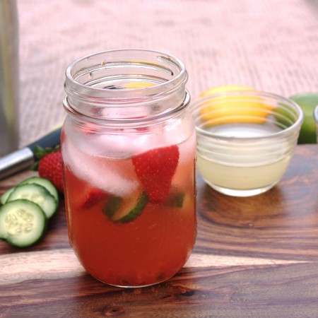 Strawberry Cucumber Fusion Cocktail