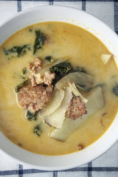 Sausage, Potato, Kale Soup (Zuppa Toscana) Recipe from Mince Republic