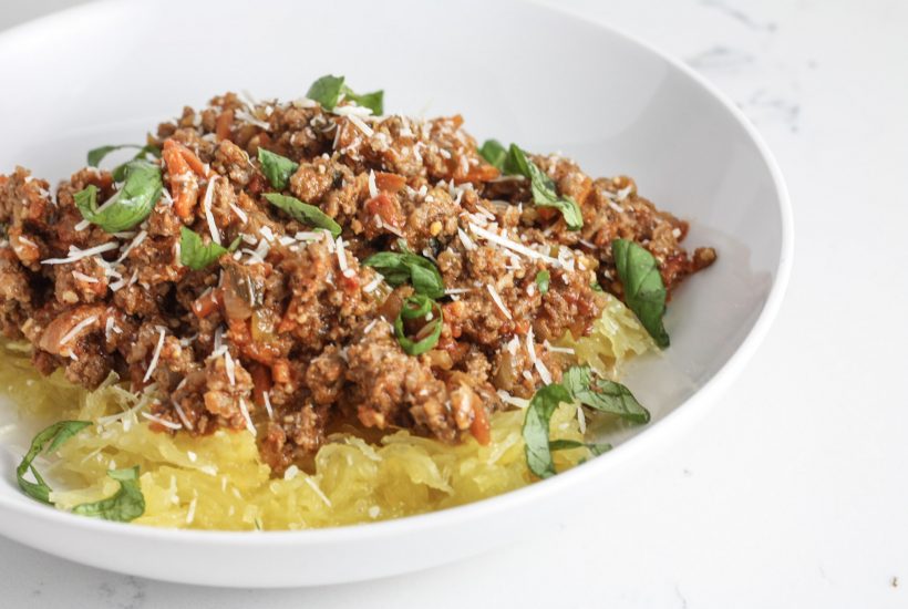 Spaghetti Bolognese with Spaghetti Squash recipe by Mince Republic