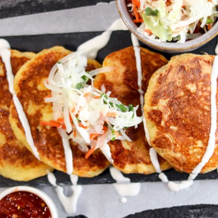 How to Make Pupasas: a low carb and keto friendly twist on the classic Salvadorian dish, these cheese Pupusas with Curtido are easy to make and delicious!