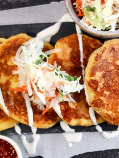 How to Make Pupasas: a low carb and keto friendly twist on the classic Salvadorian dish, these cheese Pupusas with Curtido are easy to make and delicious!