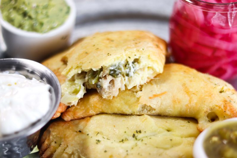 Chile Verde Chicken Empanadas Recipe | #keto #lowcarb | mincerepublic.com