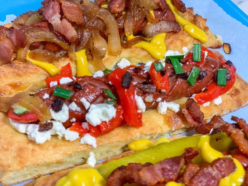 Keto Hot Dogs in Fathead Dough recipe | mincerepublic.com