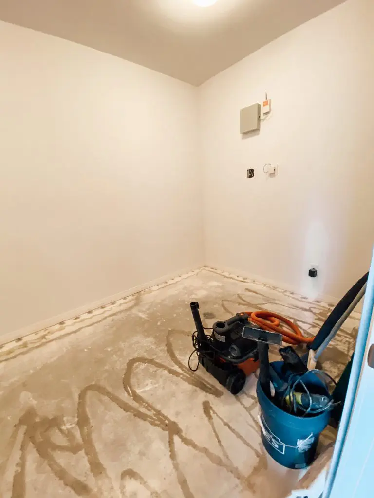 clean floor + shop vac