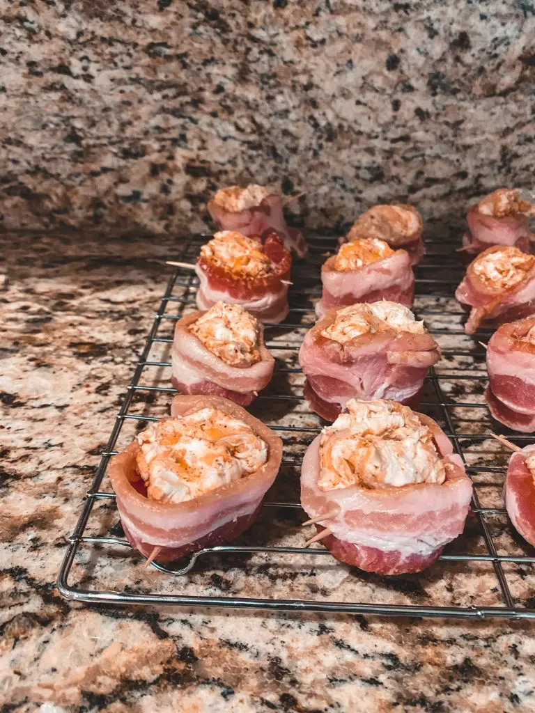pig shots on a wire rack